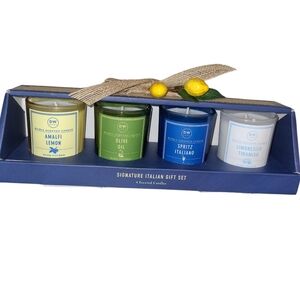 DW Home Italian Candle Gift Set - Yellow, Green, Blue, White
